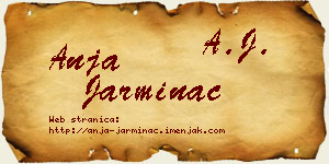 Anja Jarminac vizit kartica